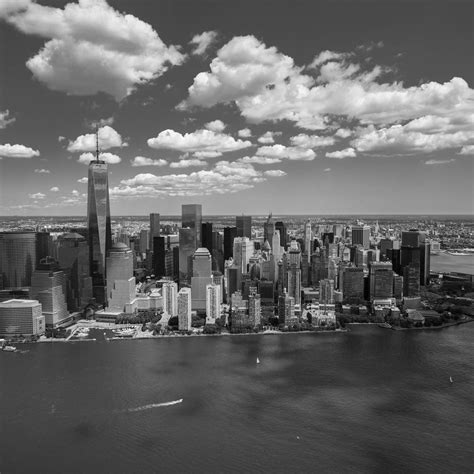 Black And White Aerial View Of New York City