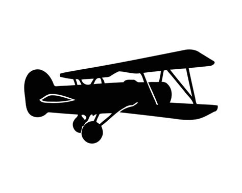 Biplane Clipart Silhouette Of People