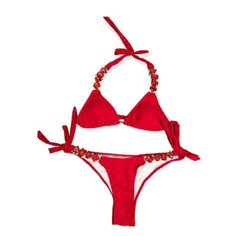 Sexy Red Bikini With Red Stones € 9900 Vendoragr