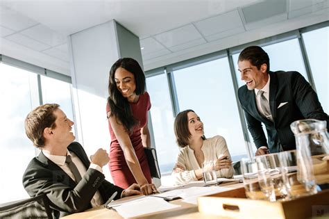 Diverse Business People Smiling During A Meeting Stock Photo 136096