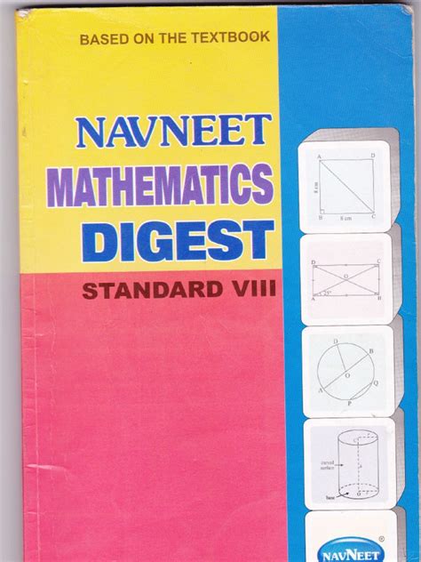 Maharashtra state board study material for class 9 has been provided here and has been put together by our subject experts. Navneet Maths Digest Std 8th | Circle | Rectangle