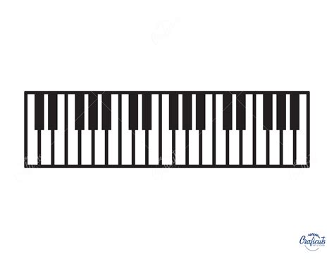 Piano Keys Svg Keyboard Clip Art Instant Digital Download Svgpngdxf