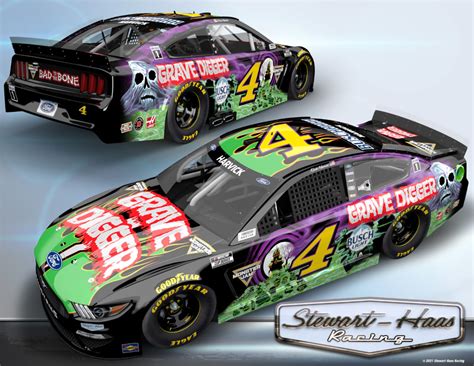 Kevin Harvick To Run Grave Digger Scheme At Nashville The Official