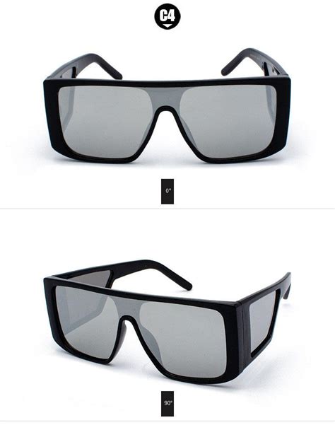 ahh05 oversized shield sunglasses mens luxury shade one piece lens square frame side window