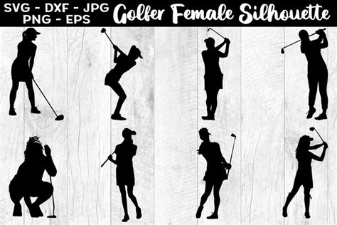 Golfer Female Silhouettes Golfer Female Svg Eps Png