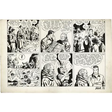 Milton Caniff Terry And The Pirates Partial Sunday Art Milton Caniff