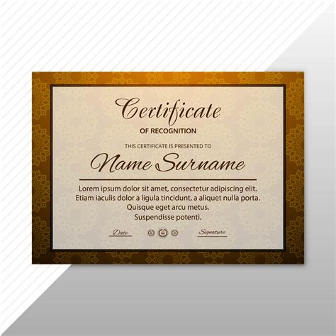Abstract Creative Certificate Of Appreciation Award Template Des 249925