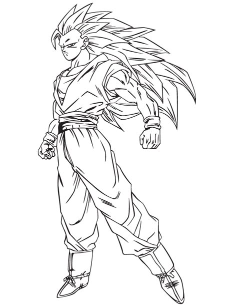 Goku Super Saiyan Ss3 Para Colorear Imprimir E Dibujar Coloringonlycom