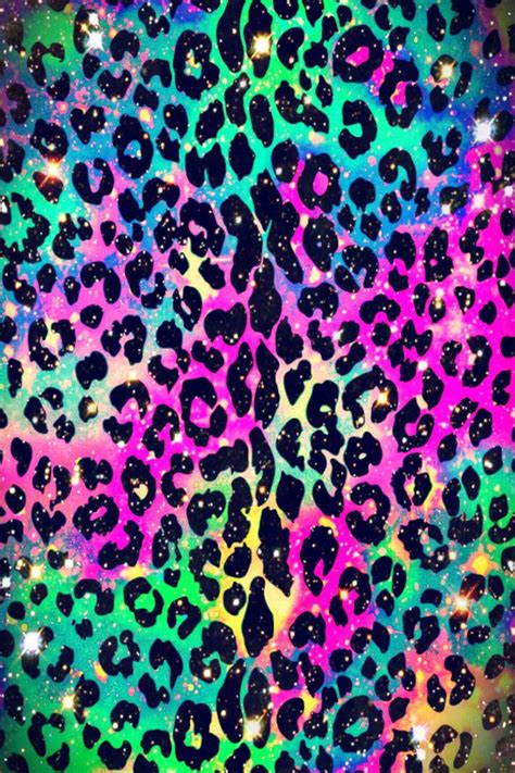 Neon Leopard Print Galaxy Wallpaper Cheetah Print Wallpaper Leopard