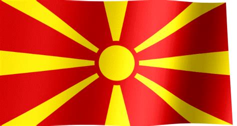 Both bore the vergina sun until 1995 when under greek pressure the republic's flag replaced the vergina sun with its current sun. North Macedonia Flag GIF | All Waving Flags
