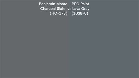 Benjamin Moore Charcoal Slate HC 178 Vs PPG Paint Lava Gray 1038 6