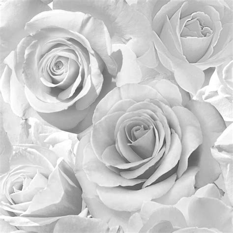 Muriva Madison Rose Glitter Wallpaper 139520 Silver