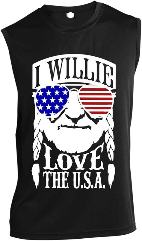 I Willie Love The Usa Flag Feelin Willie Nelson 4th Of July Unisex Performance