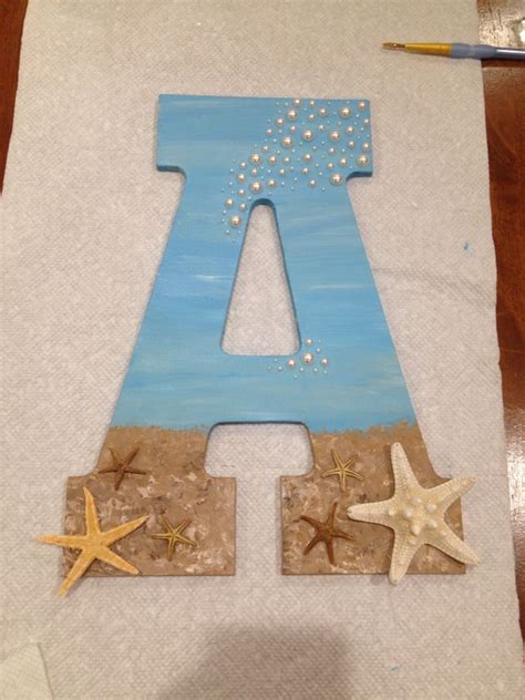 Ocean Themed Wooden Letter Painted Letters Diy Wooden Letters