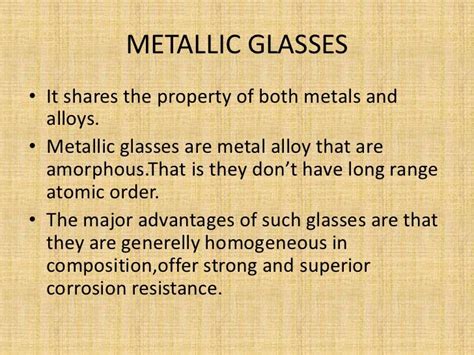 Metallic Glass