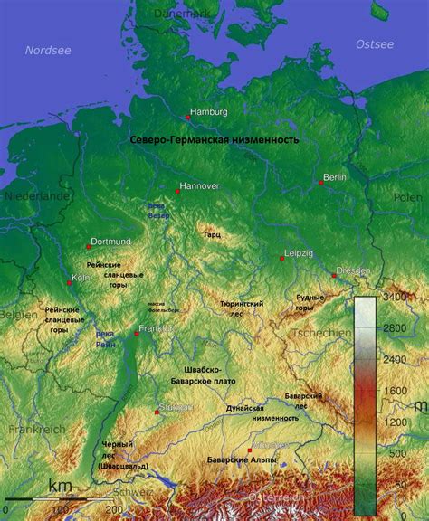Площадь страны составляет более 357 тысяч квадратных километров. Рельеф Германии