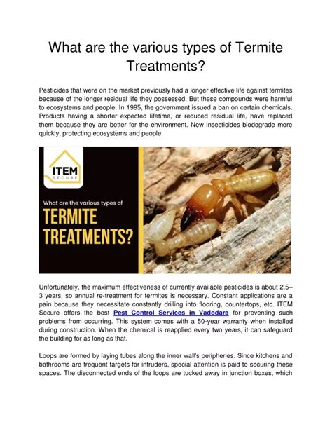 Ppt What Are The Various Types Of Termite Treatments Powerpoint