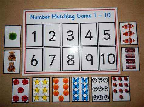 Number Matching Game 0 10 Numeracy Number Recognition Etsy