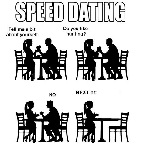 A Couple Sitting At A Table Next To Each Other With The Words Speed