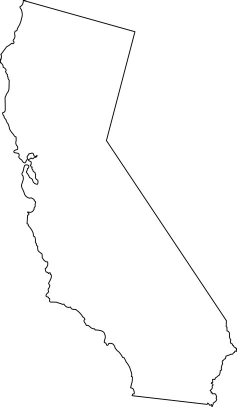 Printable California Outline