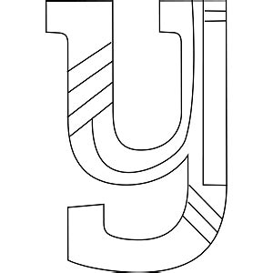 Printable full page letters of the alphabet. Lowercase Y Coloring Page