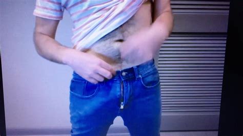 Bulge In Tight Jeans Gets Out Huge Flaccid Cock Gay