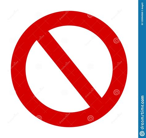Stop Sign No Entry Warning Red Circle Icon Vector Image Images And