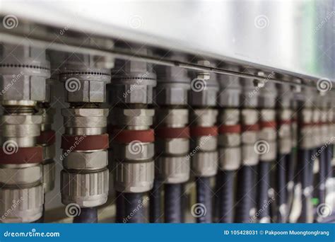 Electrical Cable Glands Stock Image Image Of Cable 105428031