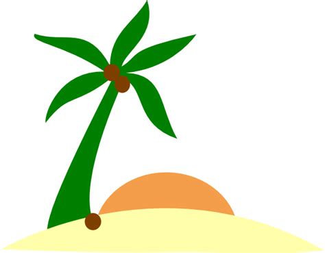 Palm Tree On Island Clip Art At Vector Clip Art Online