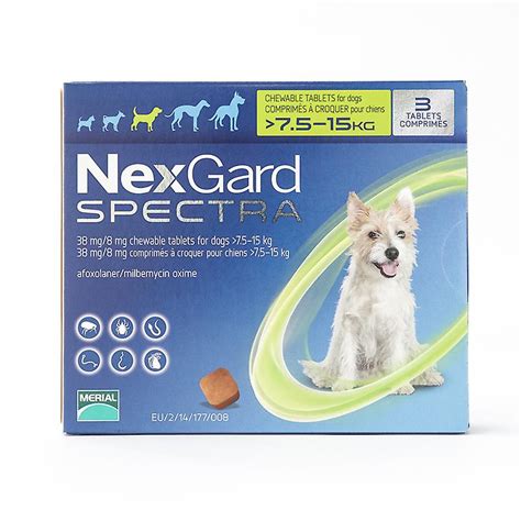 You can start giving your puppy nexgard spectra to protect them from fleas,ticks,intestinal worms,heartworm and flea tapeworm from 8 weeks of age,so long as they are over read our new puppy guide for info about health,worming,vaccination,nutrition and more. NexGard Spectra Medium Dogs 7.5-15kg (16-33lbs) 6 Pack ...