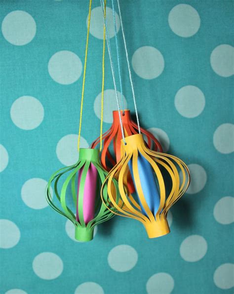 Retro Atomic Age Christmas Ornament Tutorial Paper Lanterns Diy