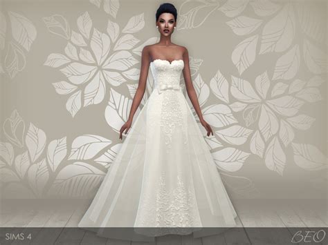 Sims 4 Ccs The Best Wedding Dress By Beo Creations