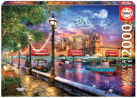 Puzzle London At Sunset Dominic Davison Educa 2000 Dílků S L