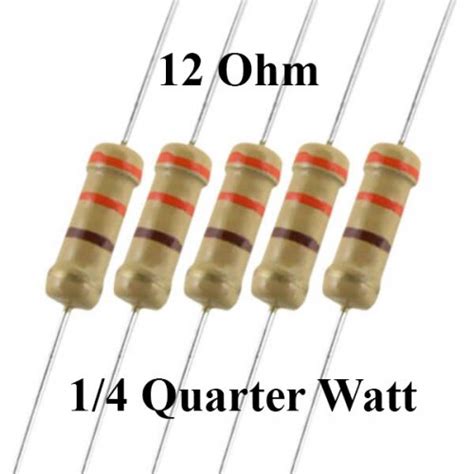 12 Ohms 14 Quarter Watt Resistor 10 Pieces Per Pack Mifra Electronics