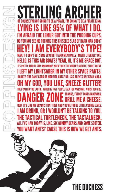 X Archer Quotes Poster By Poppinsdesign On Etsy Archer