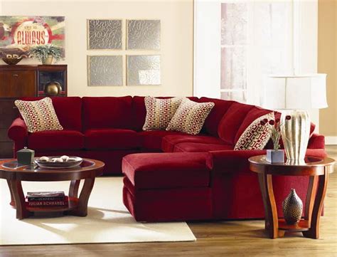 Red Microfiber Sectionals Highlight Your Living Room Homesfeed