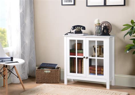 1 cabinet with glass doors and 3 shelves allow you to display objects, while 4 drawers below provide your space for storage hiding your clutter away. White Display Cabinet Glass Corner Curio Antique Hardware ...