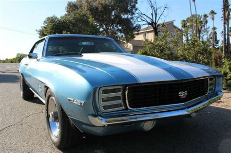 1969 Chevy Camaro Rsss 427 4 Spd 12 Bolt Posi Glacier Blue Deluxe Int