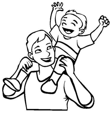 Check out free fathers day printable coloring sheets for. Play Kite with Daddy I Love Dad Coloring Pages | Coloring Sky