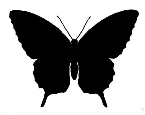 The Graphics Monarch Free Butterfly Silhouette Image Grayscale Digital