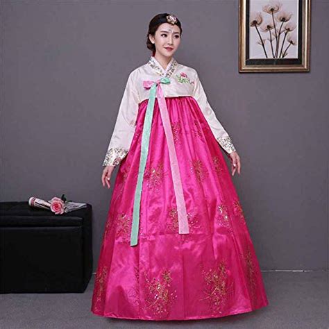 Female Korean Traditional Long Sleeve Classic Hanboks Dress Cosplay