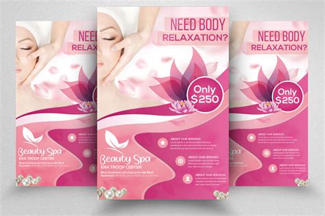 Spa And Massage Center Flyer Template By Designhub Thehungryjpeg