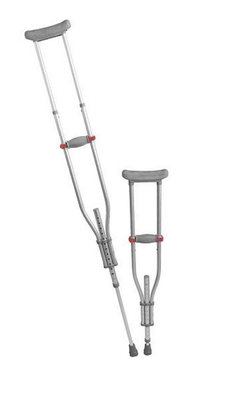Medical Adjustable Aluminum Alloy Walking Crutches 3 In 1 Quick Fit