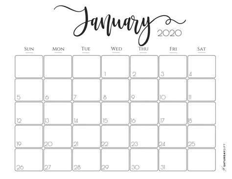 Click inside the form field or on the icon to display the calendar. Elegant 2020 Calendar {Free Printables} | SaturdayGift