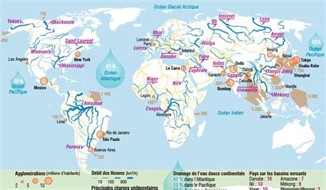 Les Grands Fleuves Du Monde Carte - Les fleuves, dons de la Terre