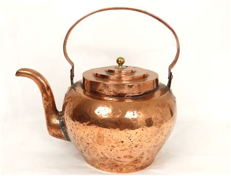 Diamètre 39 cm hauteur 31 cm a l enlèvement ou envoi Bouilloire cuivre antique french kitchen copper XVIIIème siècle