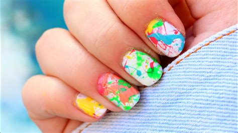 Guardarguardar curso de uñas acrilicas para más tarde. Uñas salpicadas de pintura FÁCIL | Splatter Nails - YouTube