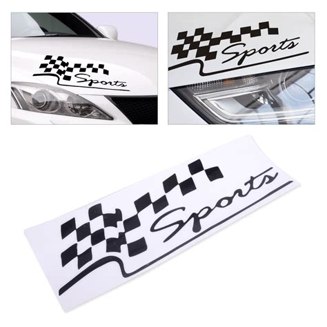 Black Racing Car Stickers Decal Auto Sport Styling Vinyl Car Body