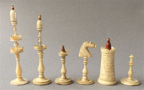 Antique Selenus Bone Chess Pieces Chess Antiques