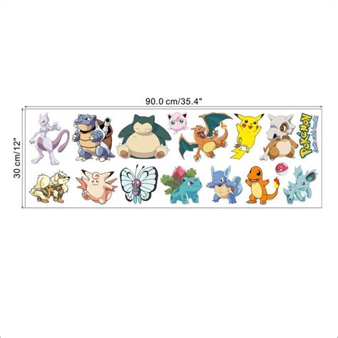 Stickers Mural Pokemon X15 Entre 10 Et 25cm Pièce La Boutique Pokémon
